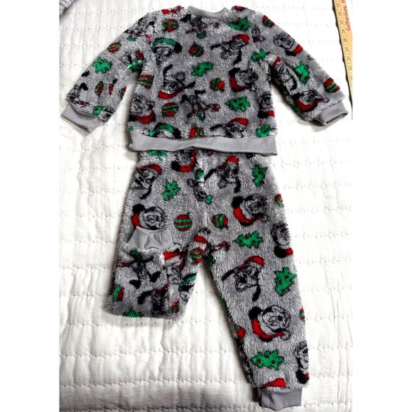 Disney Baby's Mickey Mouse CHRISTMAS Sherpa Fleece Set 24 Mo Unisex Infant NWT - Picture 7 of 8